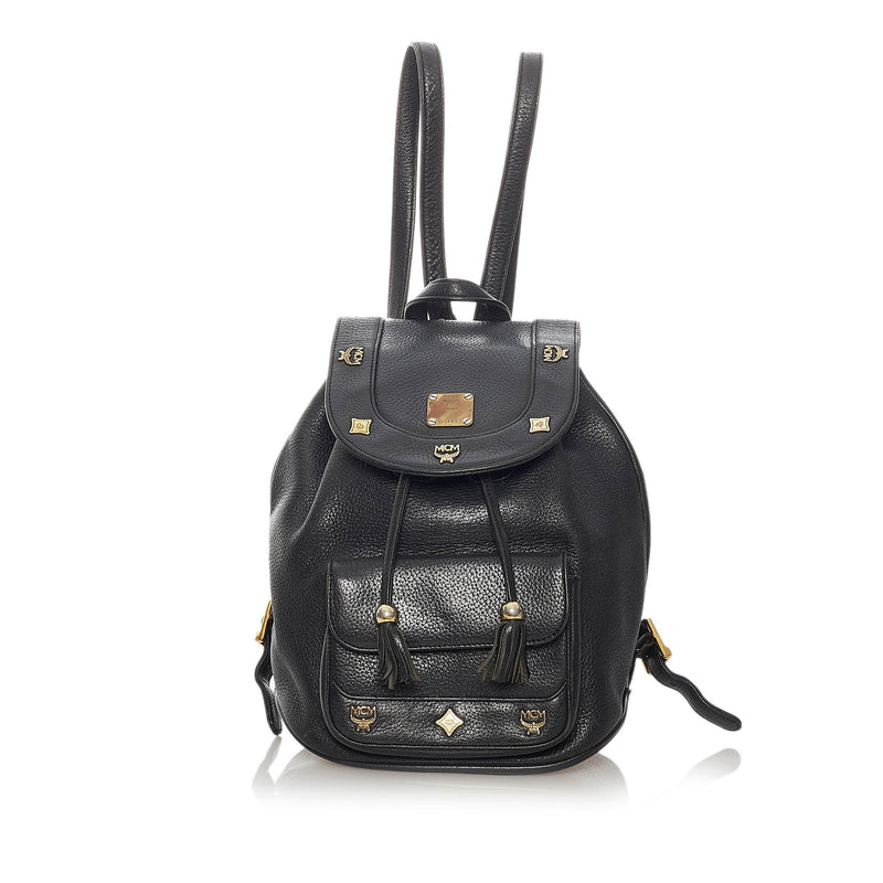 MCM Leather Drawstring Backpack (SHG-36414)