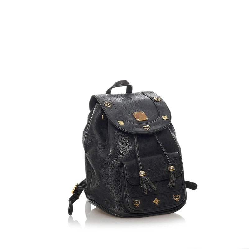 MCM Leather Drawstring Backpack (SHG-36414)