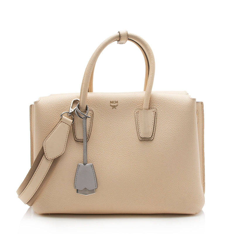 MCM Leather Milla Medium Tote (SHF-11853)