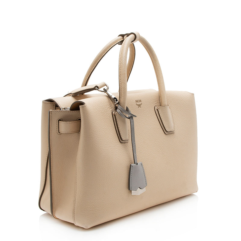 MCM Leather Milla Medium Tote (SHF-11853)