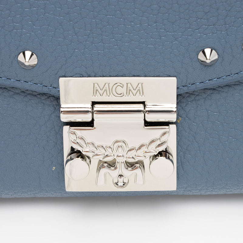 MCM Leather Studded Patricia Wallet on Chain (SHF-syFv4J)