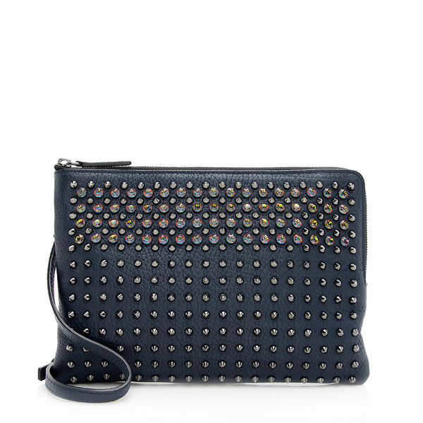 MCM Leather Swarovski Crystal Clutch - FINAL SALE (SHF-19607)