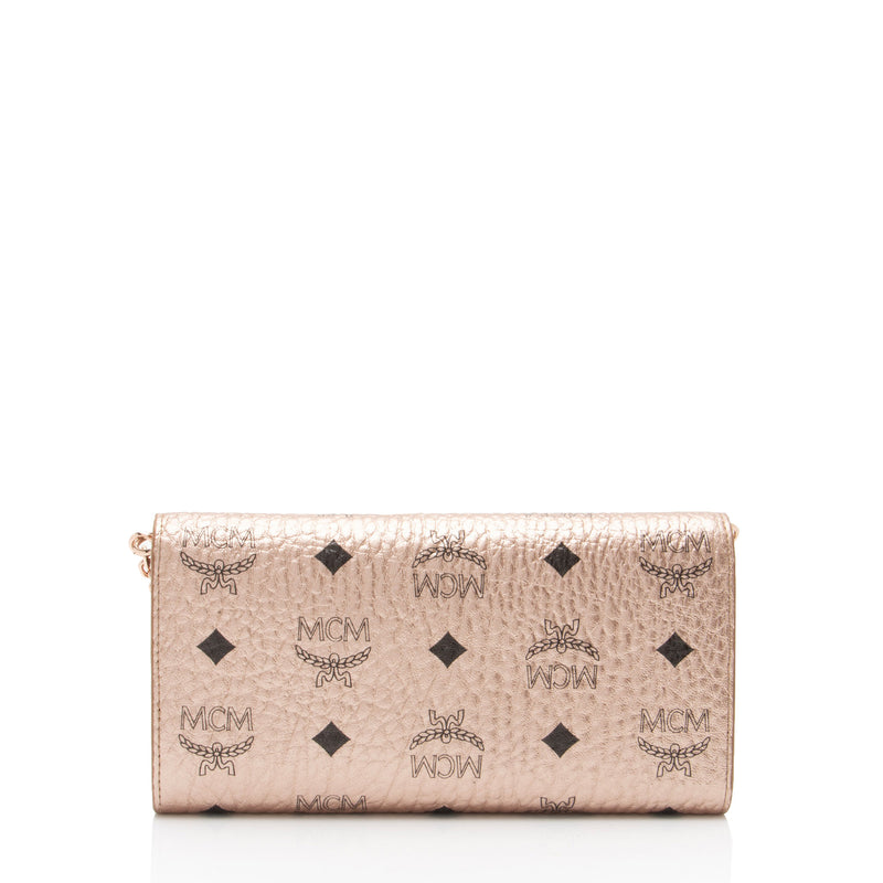 MCM Metallic Visetos Patricia Chain Wallet (SHF-2joDiH)