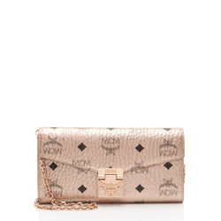 MCM Metallic Visetos Patricia Chain Wallet (SHF-2joDiH)