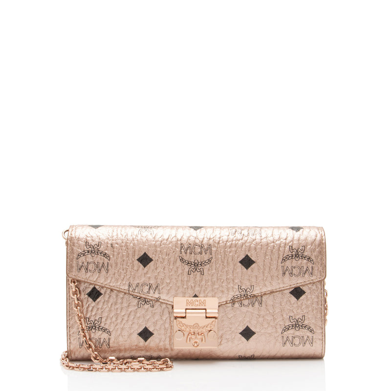 MCM Metallic Visetos Patricia Chain Wallet (SHF-2joDiH)