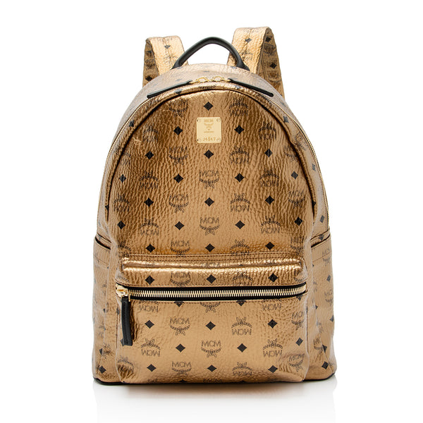 MCM Metallic Visetos Stark Medium Backpack (SHF-RSeY9y)