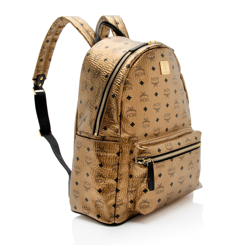 MCM Metallic Visetos Stark Medium Backpack (SHF-RSeY9y)