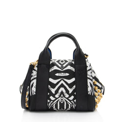 MCM Studded Visetos Funky Zebra Satchel (SHF-xVF2VO)