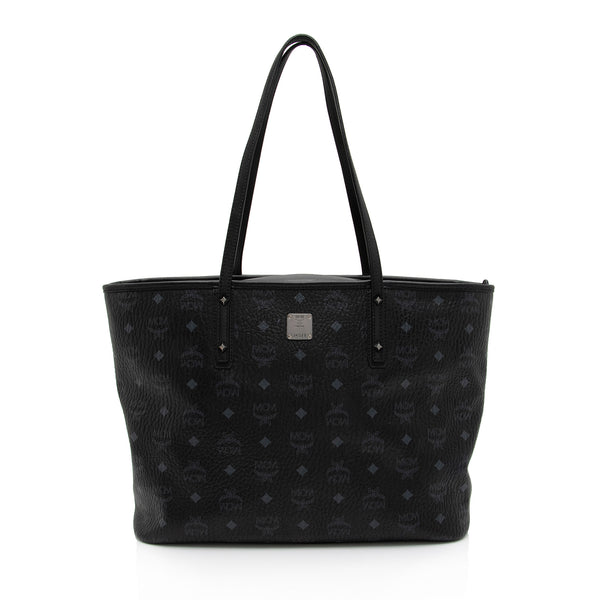 MCM Visetos Anya Top Zip Medium Shopper Tote (SHF-agJ8tU)