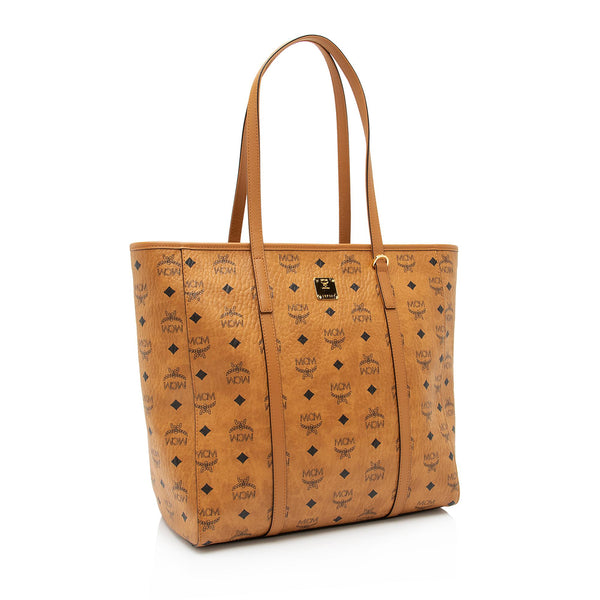 MCM Visetos Aren Top Zip Medium Shopper Tote (SHF-23827)