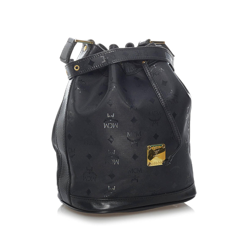 MCM Vintage Visetos Nylon Bucket Bag - Black Bucket Bags, Handbags -  W3034767