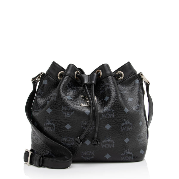 MCM Visetos Essential Drawstring Small Bucket Bag - FINAL SALE (SHF-fJs6gx)