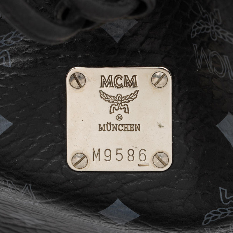 MCM Visteos Leather Klassik Drawstring Small Bucket Bag (SHF-22176