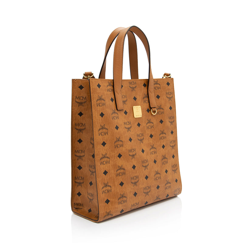 MCM Visetos Leather Aren Small Shopper Tote (SHF-to0U7I)