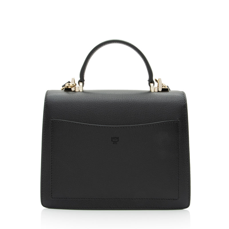 MCM Visetos Leather Patricia Top Handle (SHF-1VacHq)