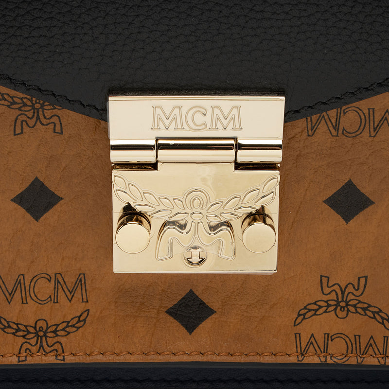 MCM Visetos Leather Patricia Top Handle (SHF-1VacHq)