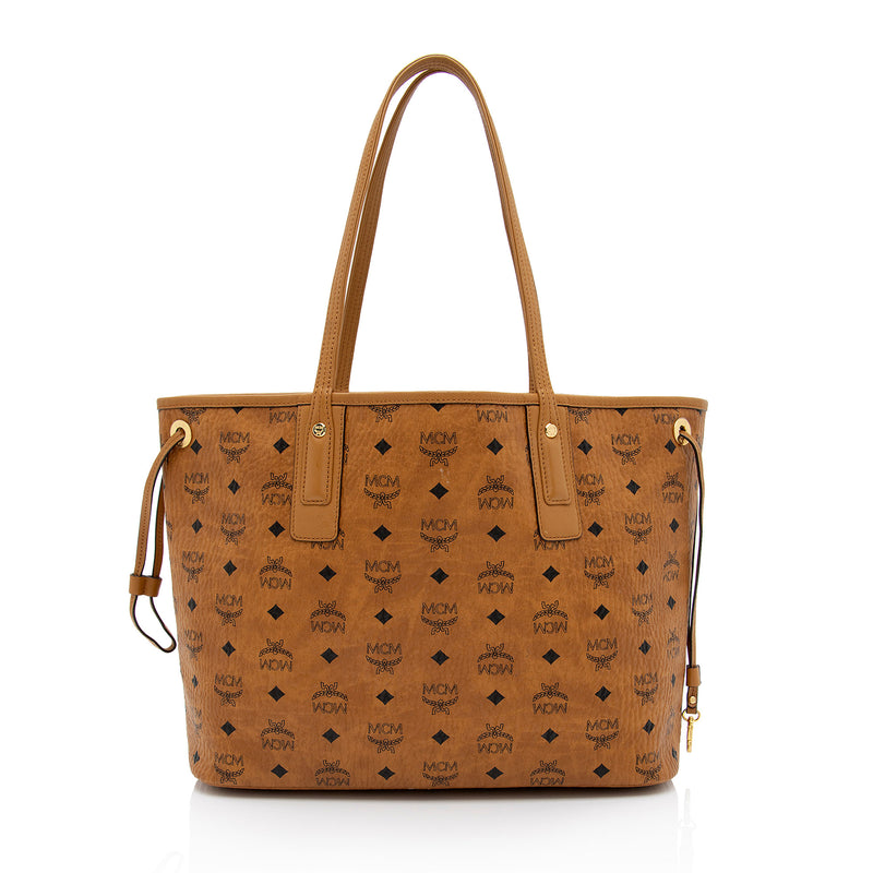 MCM Visetos Liz Reversible Medium Shopper Tote (SHF-5jbAX8)