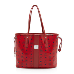 Mcm liz medium online shopper bag ruby red