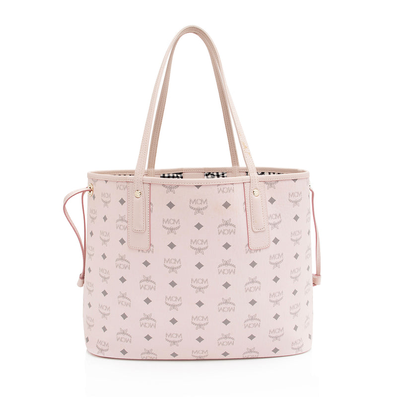 MCM Visetos Liz Reversible Medium Shopper Tote (SHF-6yhOZN)