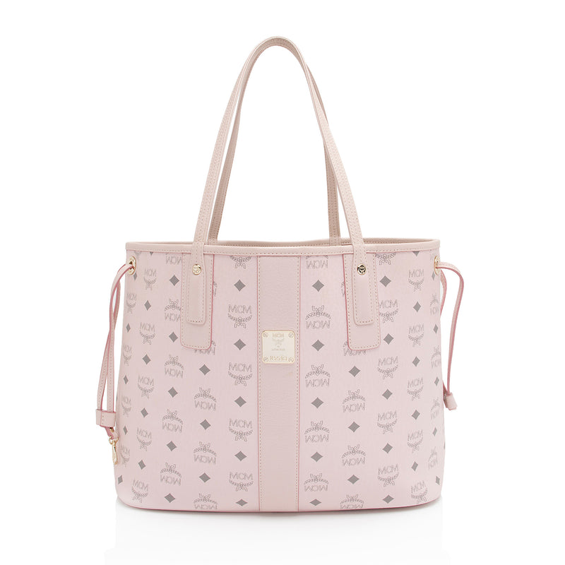 MCM Visetos Liz Reversible Medium Shopper Tote (SHF-6yhOZN)