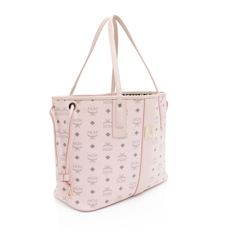 MCM Visetos Liz Reversible Medium Shopper Tote (SHF-6yhOZN)