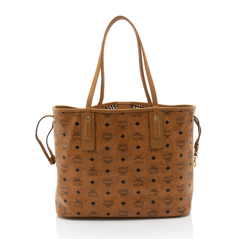 MCM Visetos Liz Reversible Medium Shopper Tote (SHF-GFZgys)