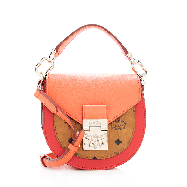 MCM Visetos Leather Colorblock Patricia Mini Shoulder Bag (SHF-19562)