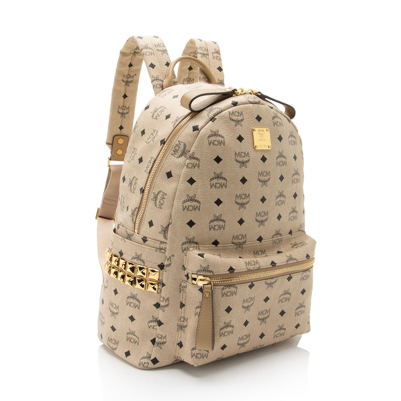 MCM Visetos Side Studs Stark Medium Backpack (SHF-Tf03Z2)