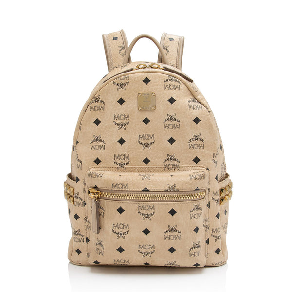 MCM Visetos Side Studs Stark Small Backpack (SHF-vUdndG)