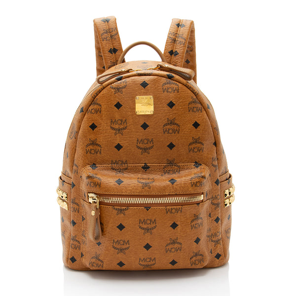 MCM Visetos Side Studs Stark Small Backpack (SHF-s6apLf)