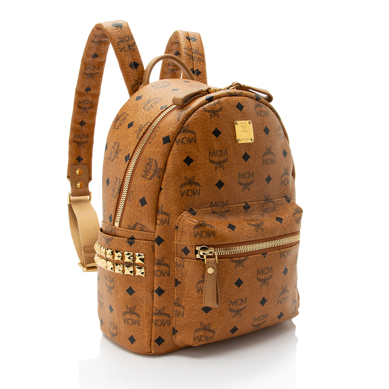 MCM Visetos Side Studs Stark Small Backpack (SHF-s6apLf)