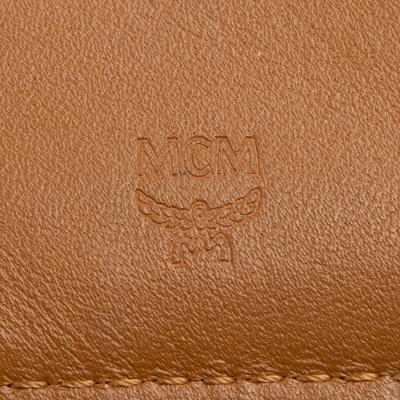 Mcm Embossed Leather Tri-Fold Mini Flap Wallet (SHF-udruhl)