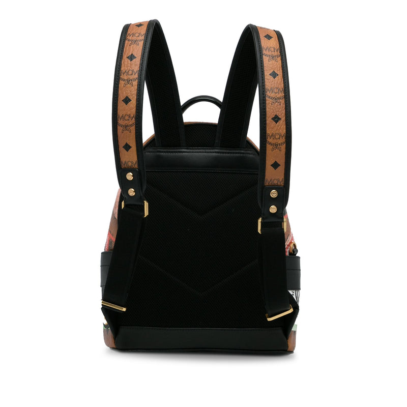 MCM Visetos Stark Flight Logo Backpack (SHG-aRmtfL)