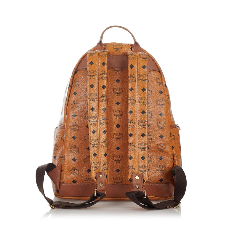 MCM Visetos Stark Leather Backpack (SHG-33872)