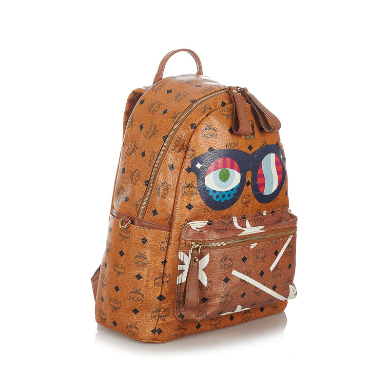 MCM Visetos Stark Leather Backpack (SHG-33872)