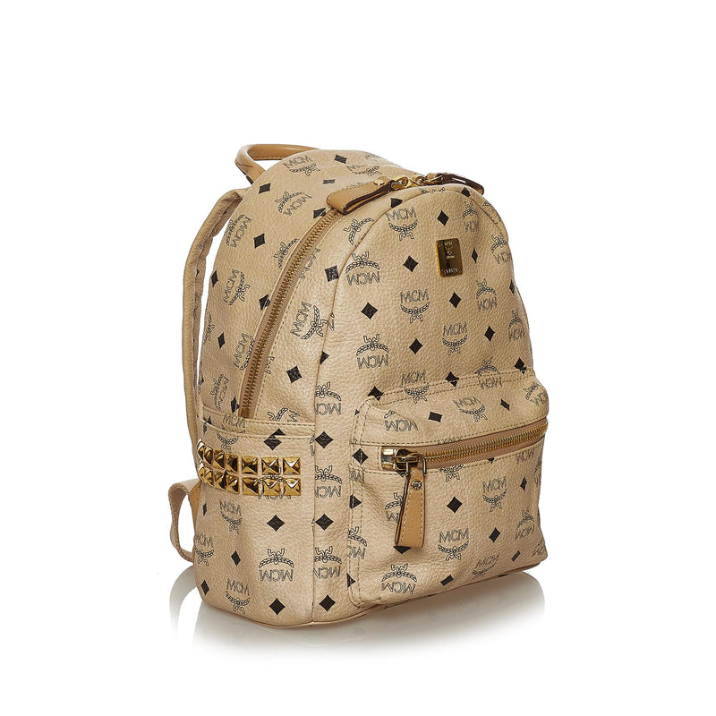 MCM Visetos Stark Leather Backpack (SHG-1hSWTO)