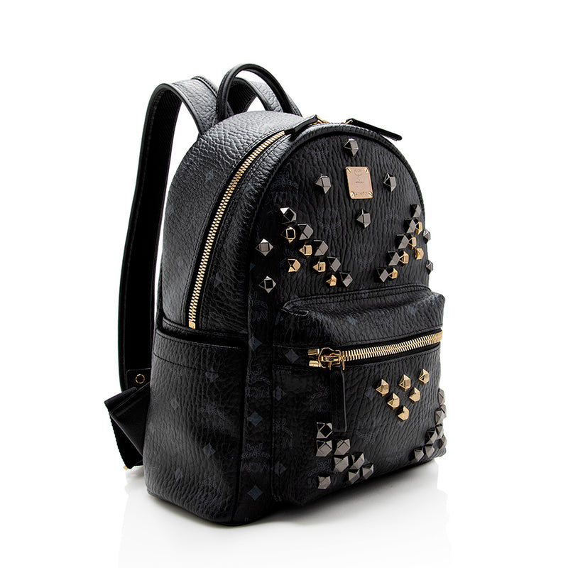 MCM Visetos Stark Small Stud Backpack (SHF-15456)