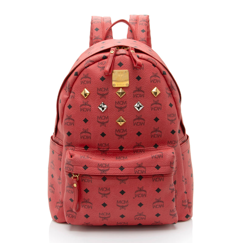 MCM Visetos Stark Studded Classic Backpack SHF Akk5Ws LuxeDH