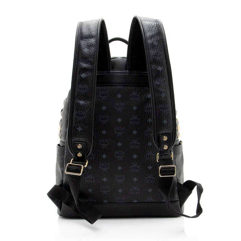 MCM Visetos Studded Backpack (SHF-WREaGD)