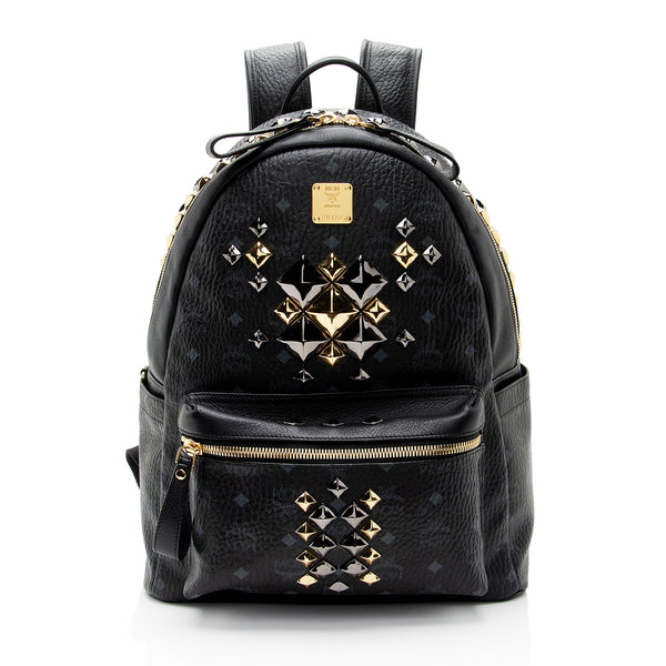 MCM Visetos Studded Backpack (SHF-WREaGD)