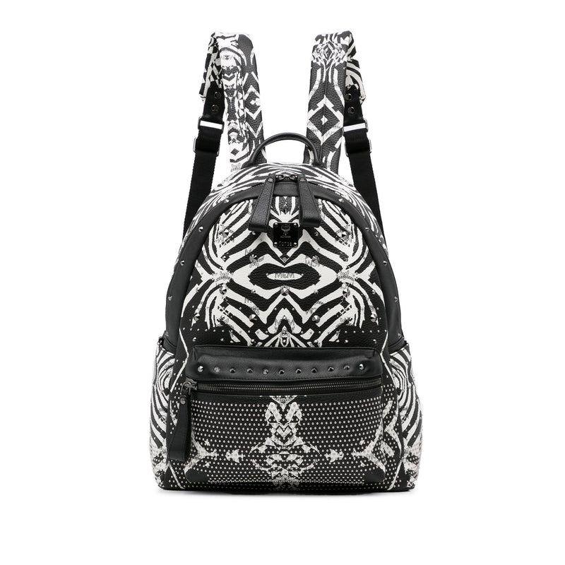 MCM Visetos Studded Zebra Print Backpack (SHG-DjcbWT) – LuxeDH