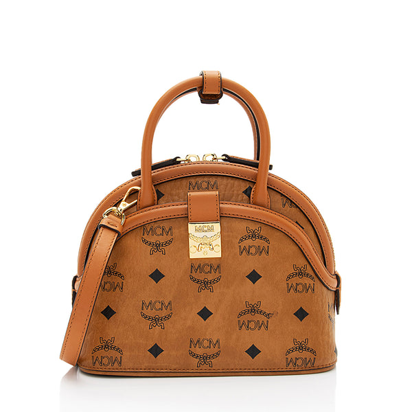 MCM Visetos Tracy Small Tote (SHF-gvKf6Q)