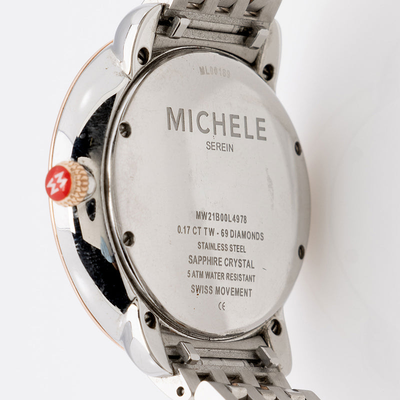 Michele serein discount two tone watch