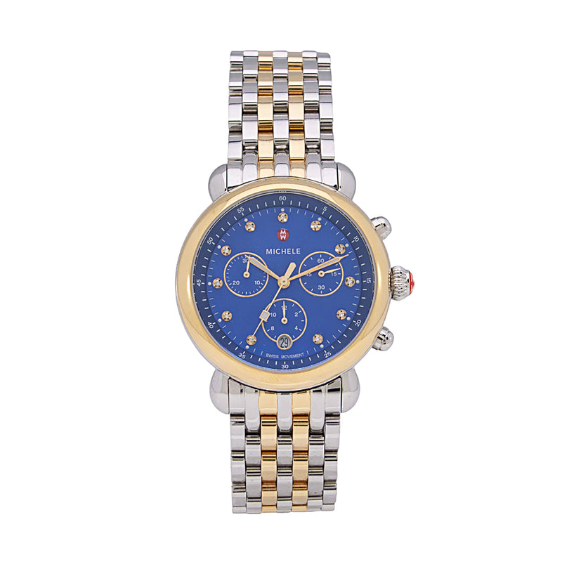 Michele jetway clearance two tone watch