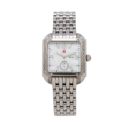 Michele Stainless Steel Diamond Milou Watch SHF C5dvaL