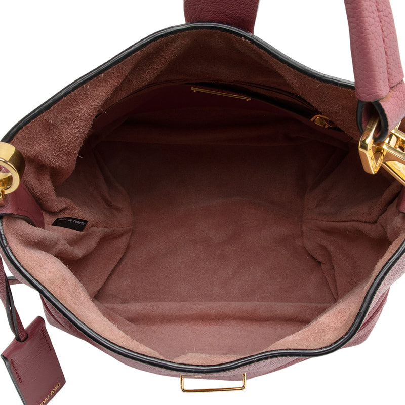 Miu Miu Goatskin Madras Hobo (SHF-PhWqD9)