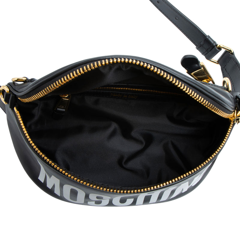 Moschino Leather Logo Belt Bag (SHF-ZVOthk)