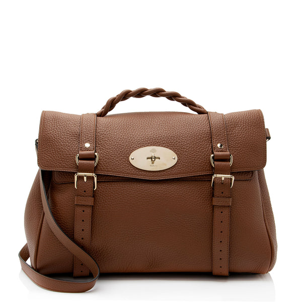 Mulberry Polished Buffalo Alexa Crossbody Bag (SHF-TB3Mpn)