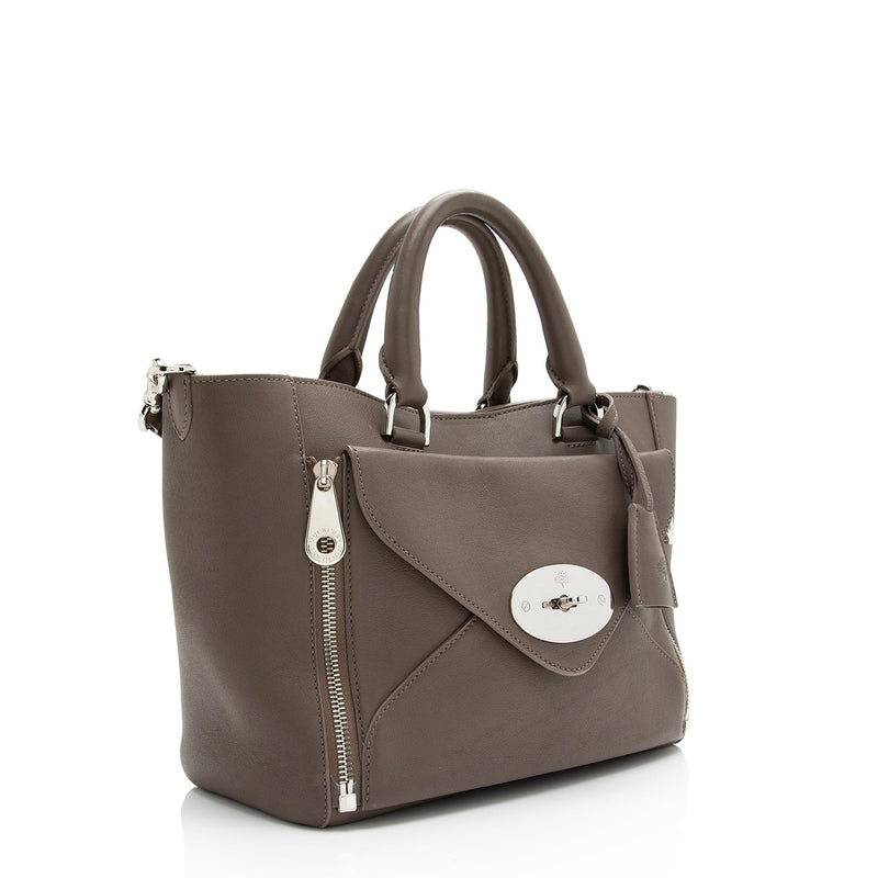 Mulberry Smooth Calfskin Willow Small Tote (SHF-F4rpMb)