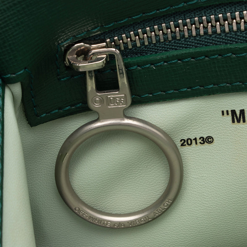 Off-White Green Binder Clip Cross Body Bag